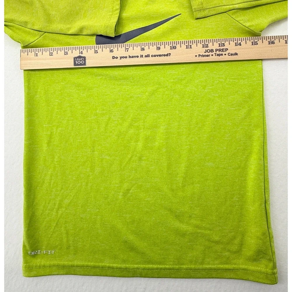 Nike Youth Medium‎ Dri Fit Long Sleeve Shirt Neon Green Athletic Boys